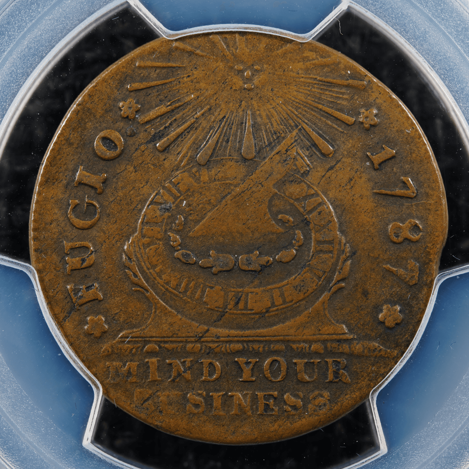 1787 Fugio Cent Club Rays, Newman 3-D