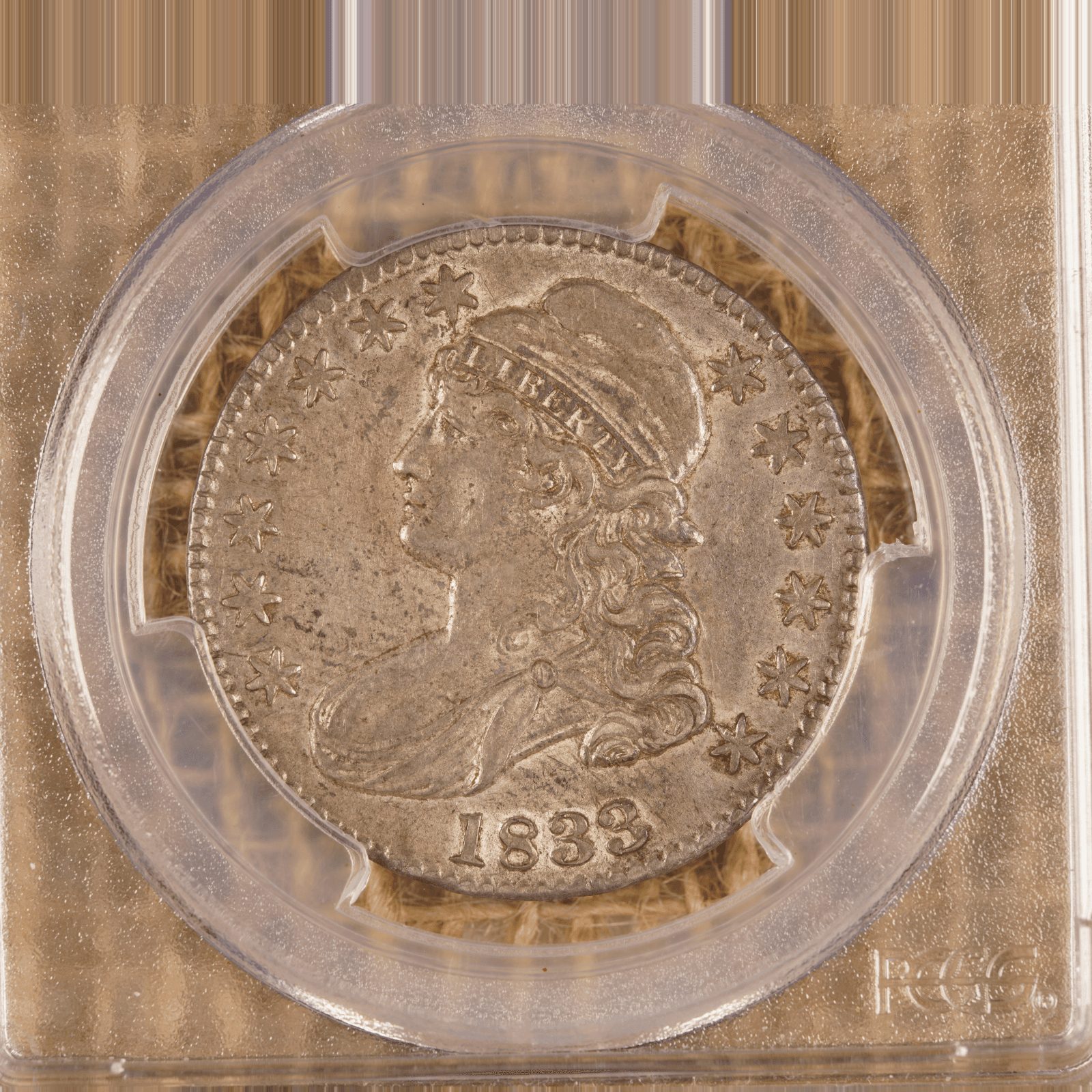 1833 Capped Bust Half Dollar O.105, Large over Small S