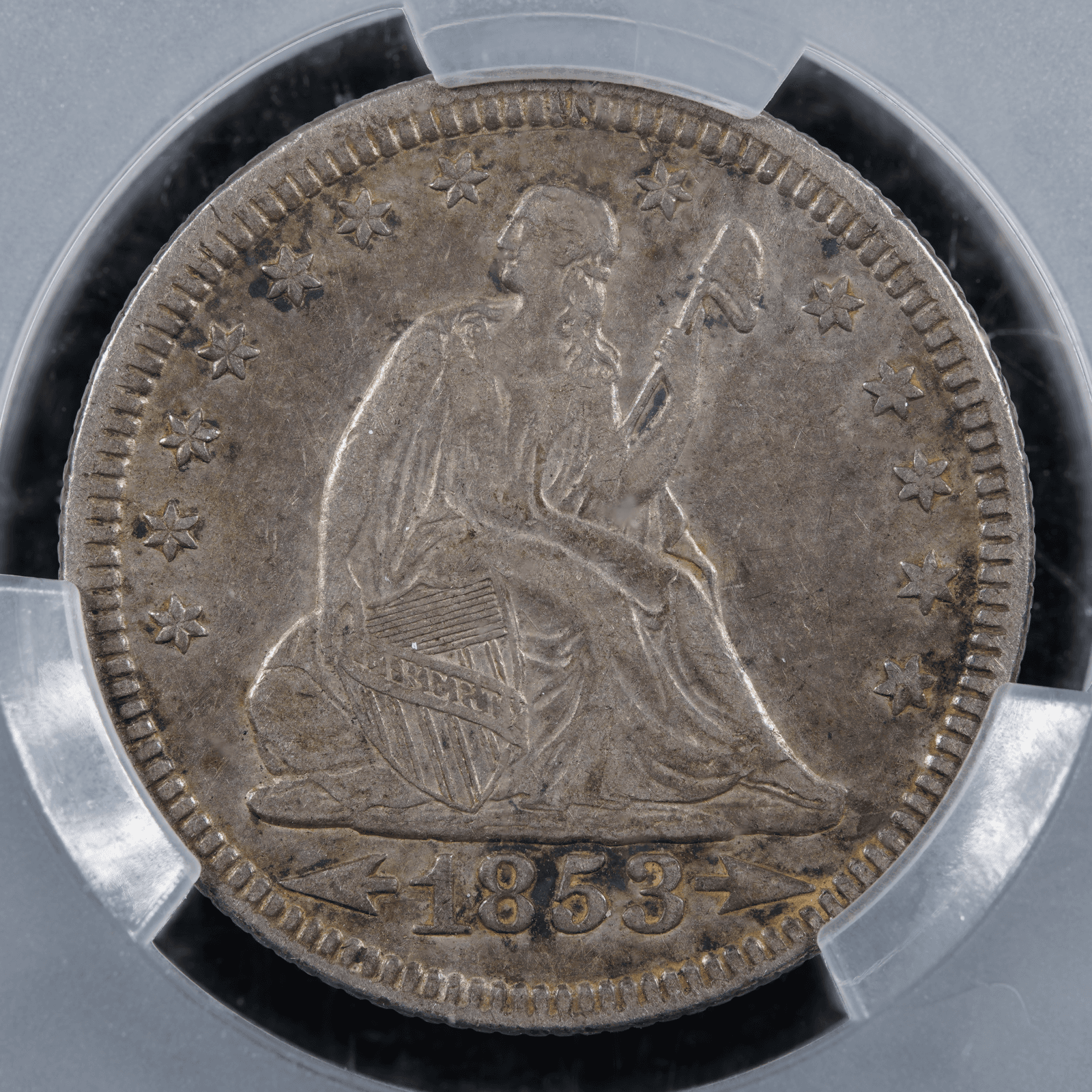 1853 Liberty Seated Quarter Arrows & Rays